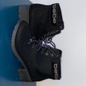 Bebe black combat boots